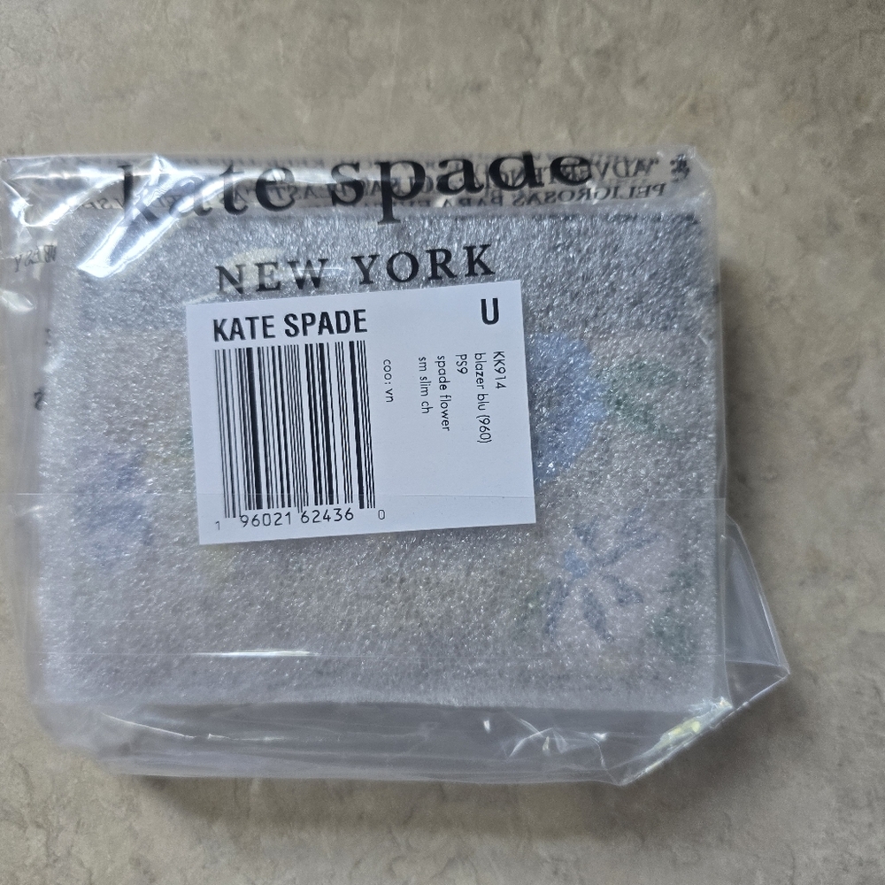 NWT Kate Spade -Spade Flower Floral Small Slim Card Holder - Picture 4 of 5